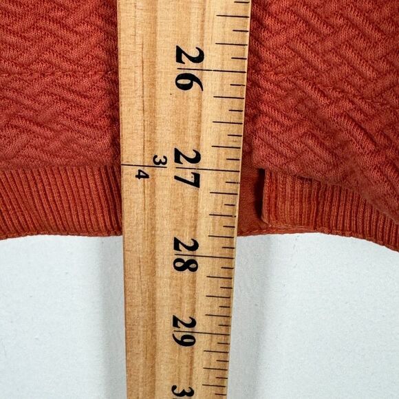 Carbon 2 Cobalt Sweater Jacket Men Medium Orange Full Zip Snap Cotton Blend - Picture 9 of 9